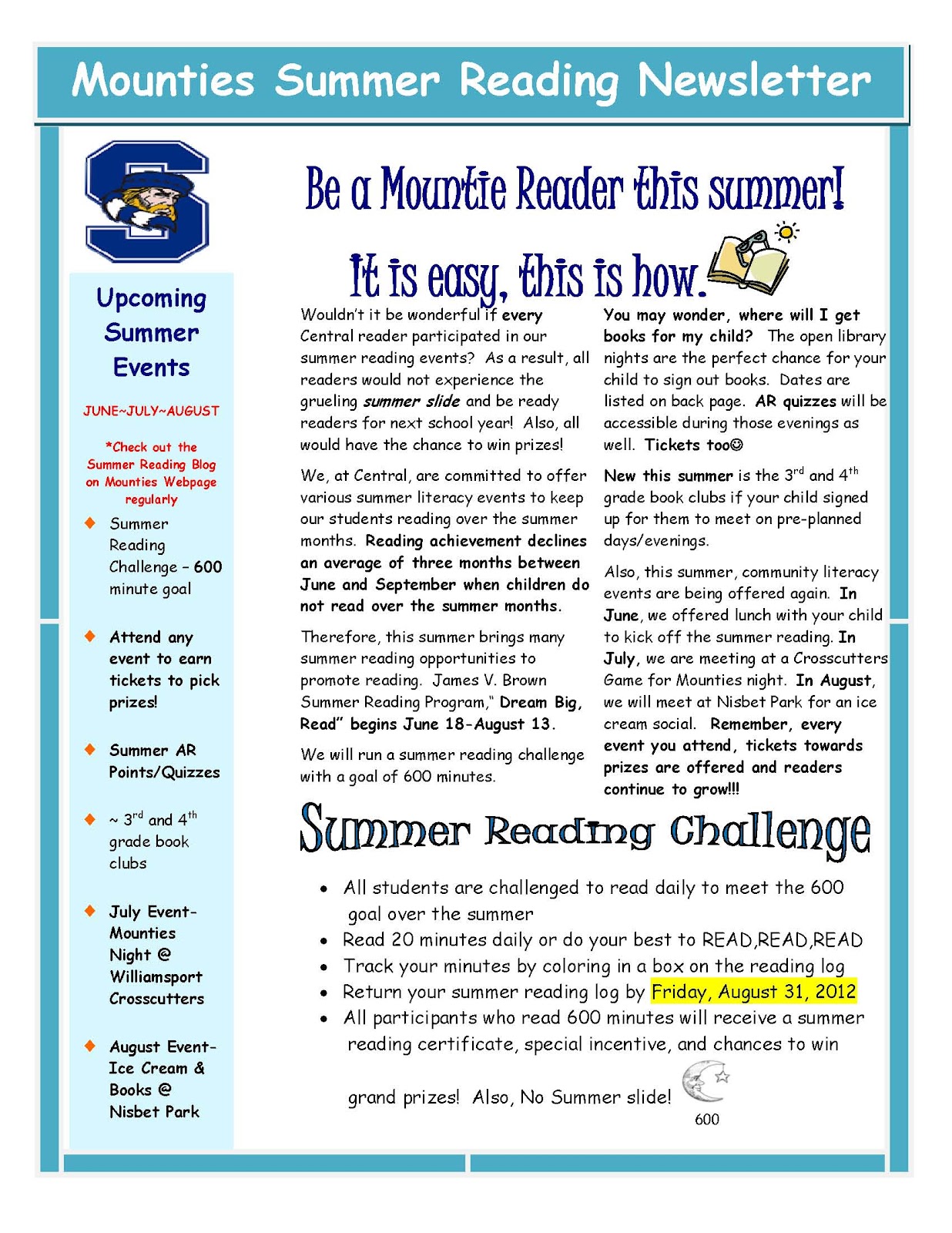 2012 Summer Reading Blog